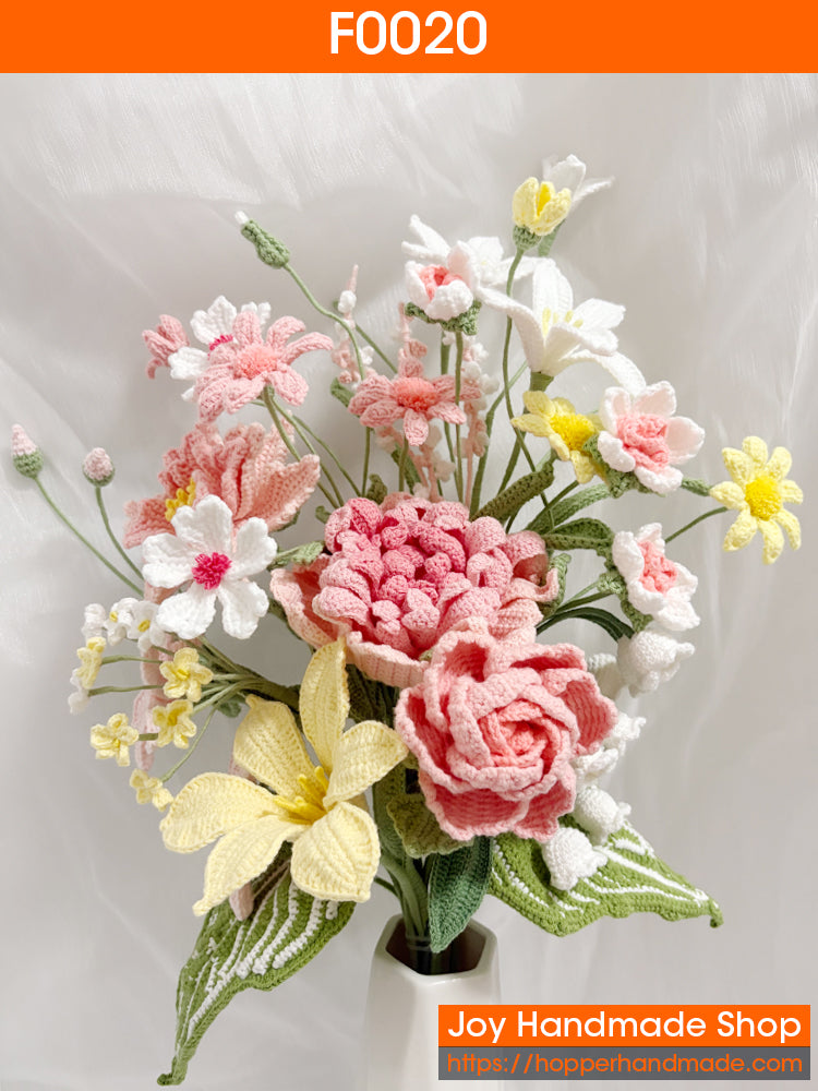 F0020 Handmade Crochet Flowers Bouquet