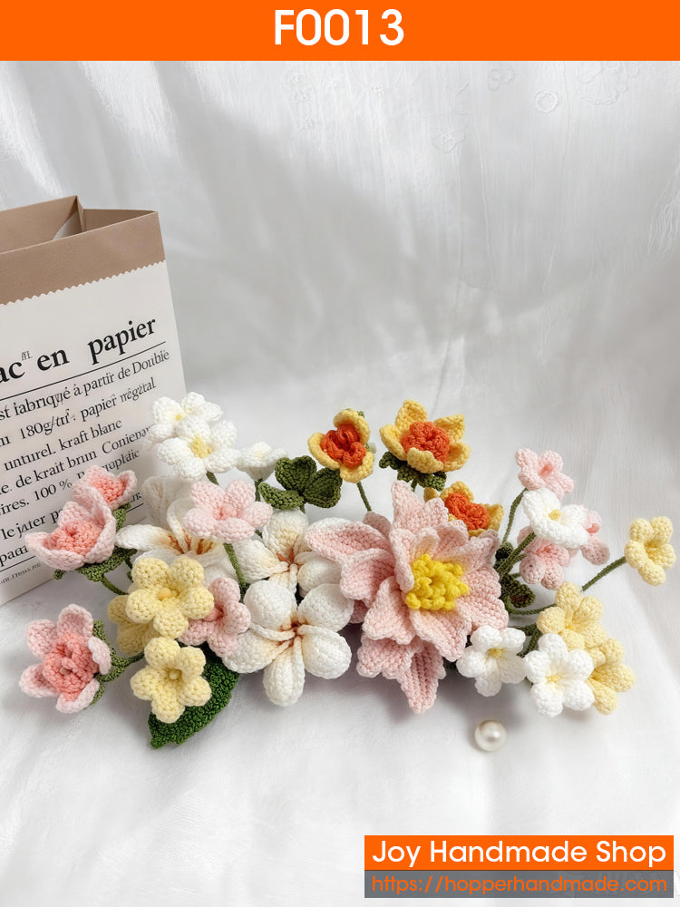 F0013 Handmade Crochet Flowers Bouquet
