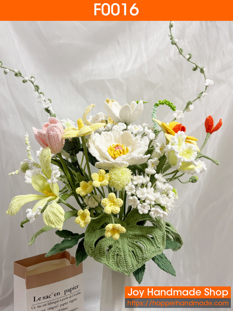 F0016 Handmade Crochet Flowers Bouquet