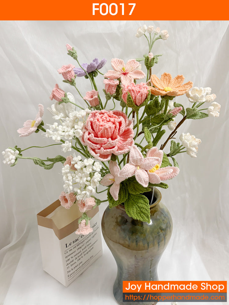 F0017 Handmade Crochet Flowers Bouquet