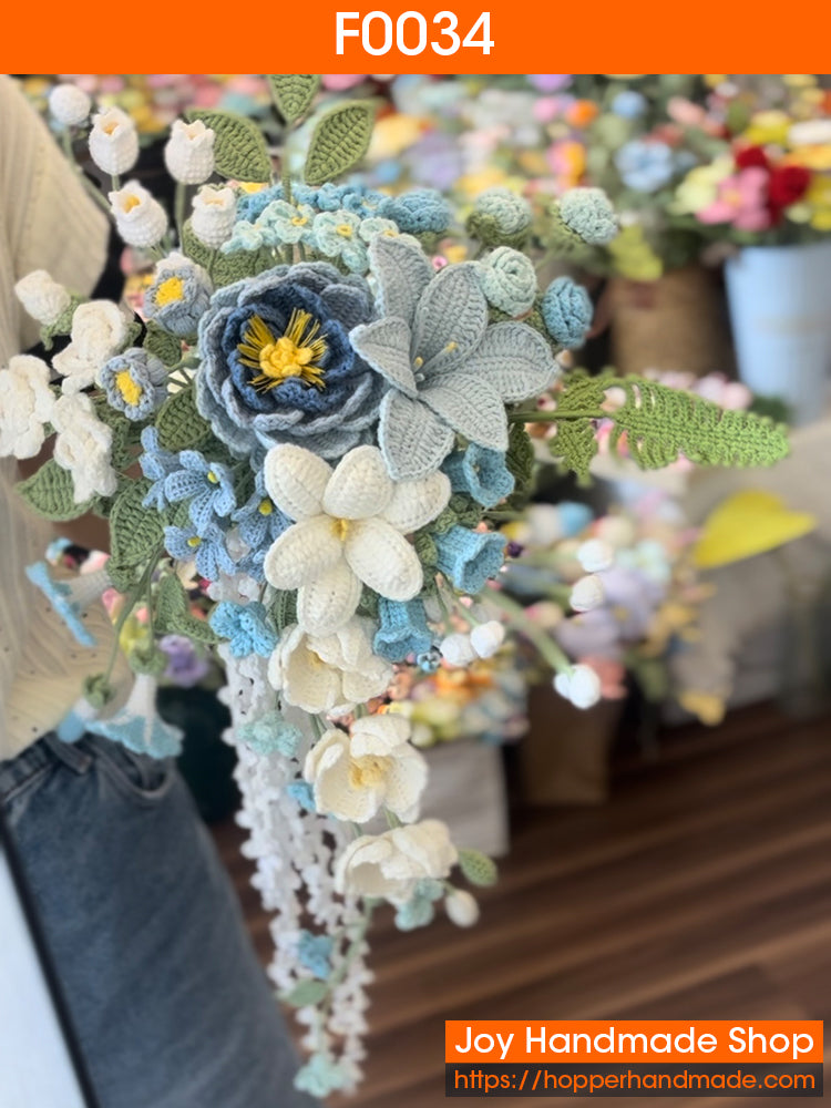 F0034 Hand-Crocheted wedding bouquet