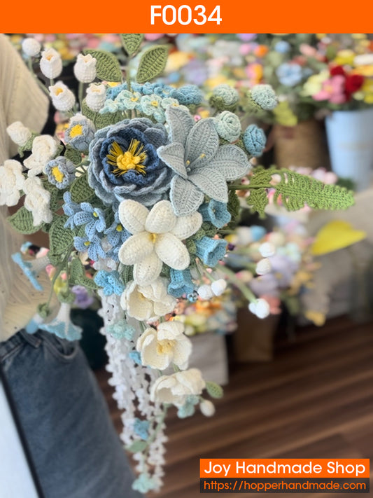 F0034 Hand-Crocheted wedding bouquet