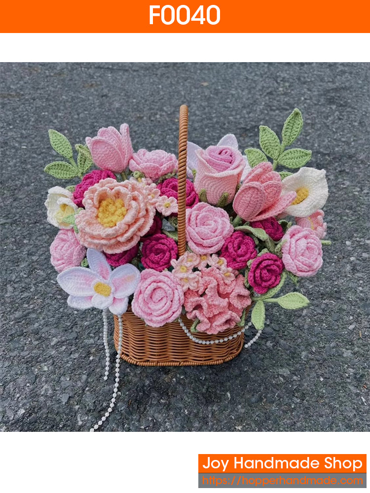 F0040 Handmade Flowers Basket