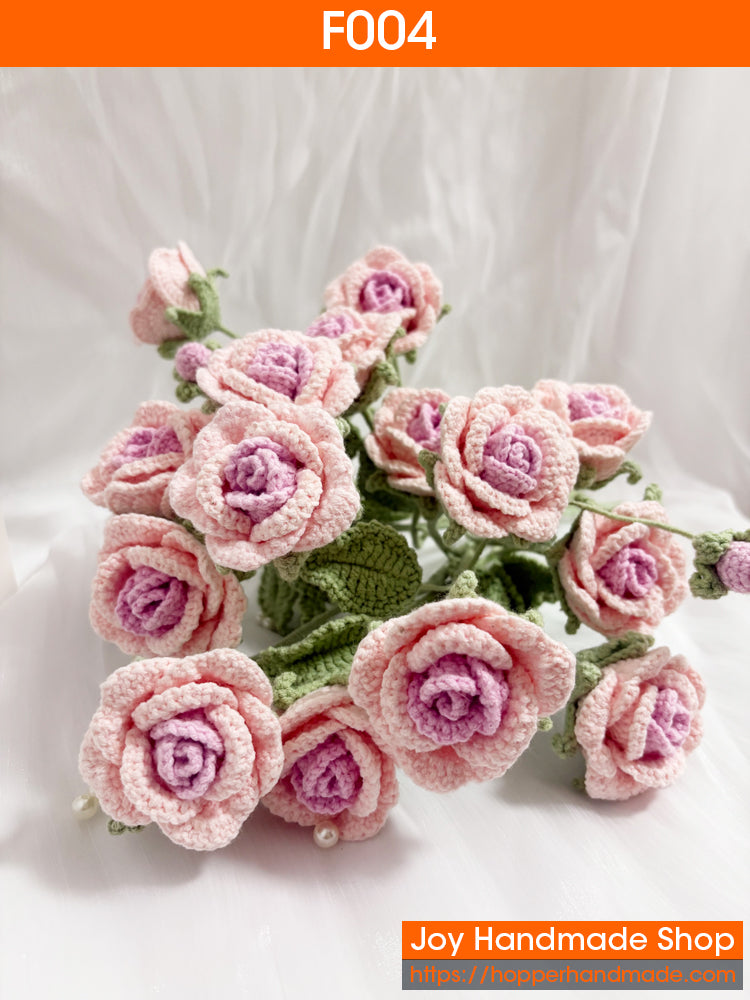 F004 Handmade Crochet Flowers Bouquet