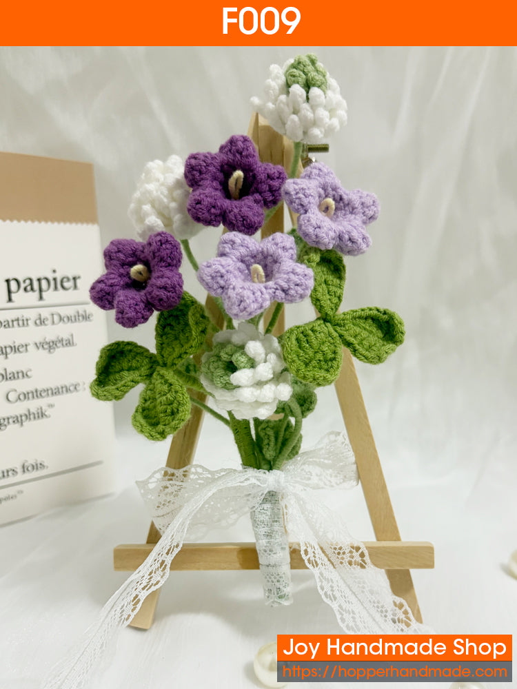 F009 Handmade Crochet Flowers Bouquet